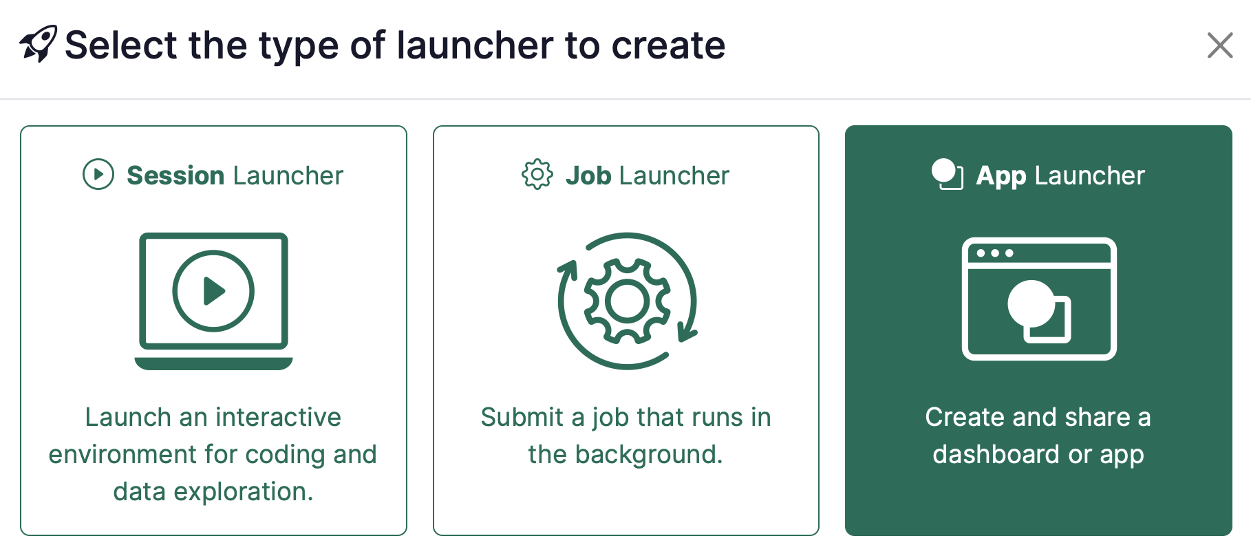 App launcher selector